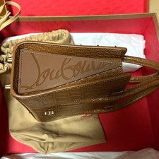 CHRISTIAN LOUBOUTIN Paloma mini Brown Croco-embossed Leather #QY4XKR