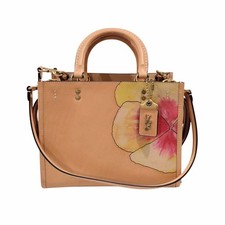 COACH x Koki Natural Leather with Pansy 3-Way Collaboration Bag #QY2EBI