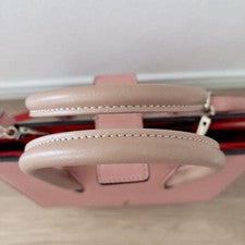 Christian Louboutin Pink Red Patent Studs Shoulder Bag W22 H23 Women #QYEKS5
