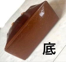 LOUIS VUITTON Monogram Vernis Lead PM Bronze #QYKEPO