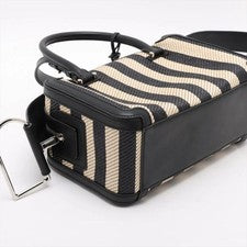 DELVAUX Raffia x Leather 2-Way Handbag #QYL0X2