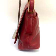 Old Coach Messenger Bag, Club Tan Leather, Red Charm #QY1Q2Y