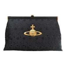 Vivienne Westwood handbag with cutwork design, black. #QY09KG