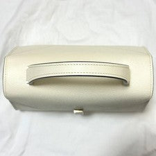 VALEXTRA Iside Medium White Calfskin 2-Way Bag Gold HW Women #QY5LCJ