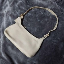COACH Leather One-Shoulder Bag, Ivory, Genuine Leather, Beige #QYIG4M
