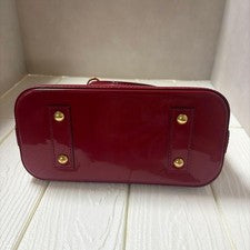 LOUIS VUITTON Alma BB Vernis Pomme d'Amour 2-Way Handbag #QY133S