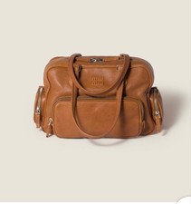 miumiu pocket nappa leather top handle bag