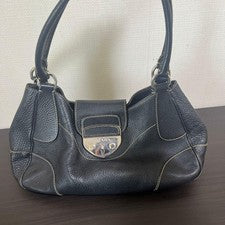 PRADA Black Leather Shoulder Bag #QYDKHB
