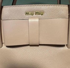Miu Miu Madras Fiocco Ribbon 2-way Handbag 5BA056 #QYGBW2