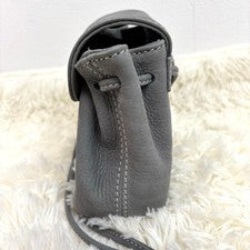 COACH Old Coach drawstring shoulder bag/pouch Gray Leather #QYJ3FP
