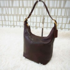 COACH One-Shoulder Bag, Old Coach, Dark Brown Leather #QYJ3BY