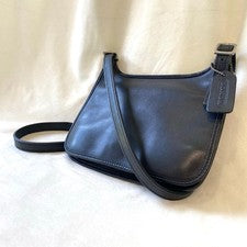 Coach USA-made Old Coach 9142 Leather Shoulder Bag, Black #QYIVS5