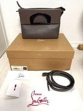 CHRISTIAN LOUBOUTIN 3-way bag Passage Messenger, Gray, Patent Leather #QY8KOD