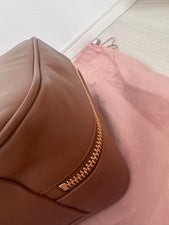 Miu Miu Leather Bow Tote Bag Brown Hard to Find Very Good Condition miumiu