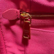 PRADA Canapa handbag with shoulder strap (2-way) Pink Canvas #QYETFJ