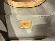 LOUIS VUITTON Gold Handbag Beige Leather Women #QYA31D