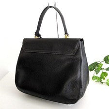 Prada Classic Leather 2-Way Bag, Black, for Women and Men #QY5U3L