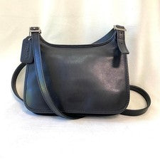 Coach USA-made Old Coach 9142 Leather Shoulder Bag, Black #QYIVS5