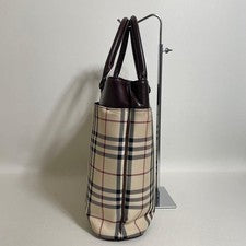 BURBERRY 2602-142 Burberry Handbag, Dark Brown, Nova Check Leather #QYK6DD