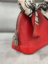 LOUIS VUITTON Alma BB Epi leather with bandeau Red #QYCHDJ