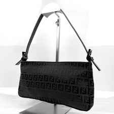 FENDI Shoulder Bag Zucchino Black 8BR042 #QY01K3