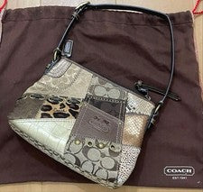 COACH Patchwork Signature Mini Shoulder Bag #QY866X