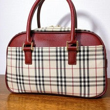 BURBERRY handbag, Nova check pattern, red #QYI9KZ