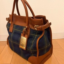 Ralph Lauren checkered handbag/Boston bag #QYIG7P