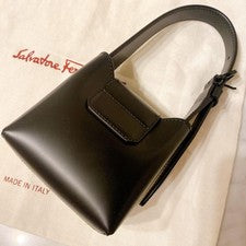 Salvatore Ferragamo Trifoglio Mini Bag with Gancini Design #QYGI5A