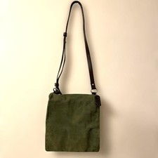 OLD COACH leather shoulder bag, moss green #QY3VTI
