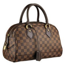 LOUIS VUITTON Damier Duomo handbag with padlock and key #QY3P0R