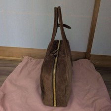 miu miu Beau suede handbag brown