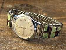 NAVAJO Charlie Bowie Band 1960s American Caravelle Hand-Wound Classic Wa #QY3FKC