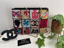 CHANEL Icon Motif Chain Bag Coco Mark Multicolor #QY31U2