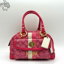 Coach Signature Turnlock Handbag, Pink, 13194 #QY5DP4
