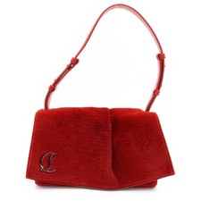 Christian Louboutin Baggy Small Beige Shoulder Bag (Fold-over Top Small #QY1ABK