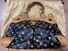 LOUIS VUITTON Black Multicolor Handbag Leather Women #QYH620