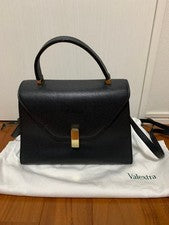 VALEXTRA Iside Medium Black All-Gold HW Special Order Women #QY7YY8
