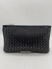 Christian Louboutin LOUBIPOSH NV CLUTCH CALF PARIS Studded Leather Black #QYKKR0