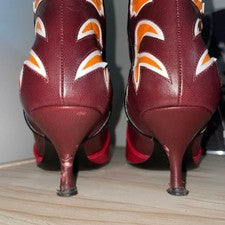 MIU MIU Leather Western Boots Pointed Toe