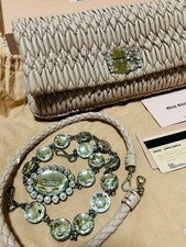 [MIU MIU] Miu Miu Nappa Crystal Bijou Bag 3way