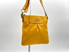 Coach leather shoulder bag, yellow #QY1XPN