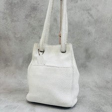 COACH Old Coach Shoulder Bag 2-Way Leather White #QYKL5F