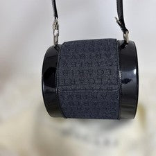 BVLGARI cylindrical handbag, black, Patent Leather #QY13NZ