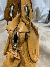 Chloe Paraty Beige Leather Handbag Card Bag Included Women #QYIHIV