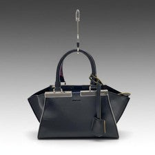 FENDI Peekaboo Black Multicolor Handbag Leather Women #QY4YEJ