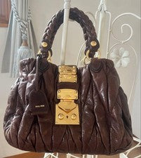 miu miu Matelasse♡Handbag Brown