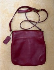 COACH Old Coach 9592 Red Leather Shoulder Bag #QY1IQK