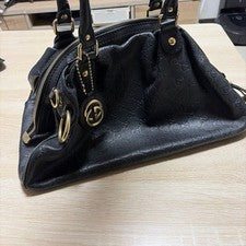 Gucci Shoulder Bag, Shima Black Handbag, Leather, Shima Line #QYF8VD