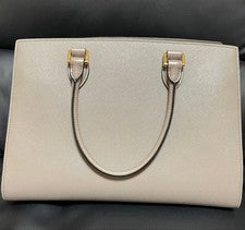 PRADA Saffiano 2-way handbag Gray #QYG540